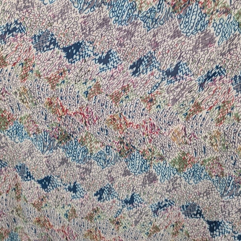 Boho Cottagecore Prairie Festival Western Pink Blue Hi Lo Hem Midi M Skirt - Picture 7 of 10